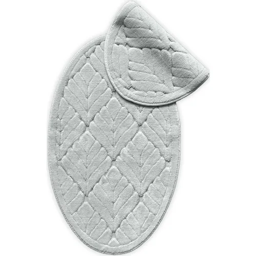 İpekçe Home Shamrock Ice Gray Cotton Oval Toilet Seat Pad