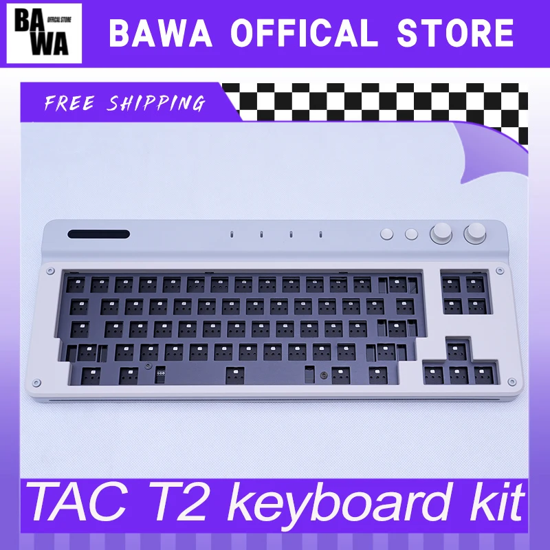 Ac T2 Wired Keyboard Kit Aluminium Alloy 65% Electrophoresis Keyboard Kit Customization  Keydous For Computer Accessories