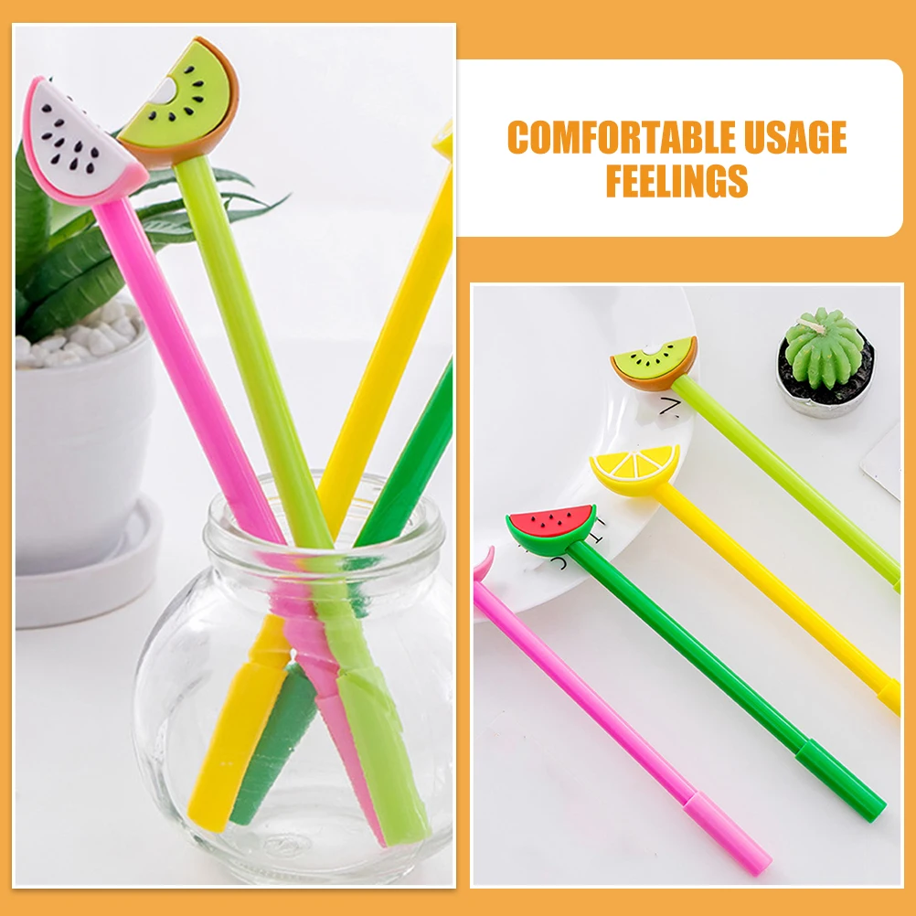 12 шт., заправка для фруктов, нейтральные, гладкие, для письма, канцелярские принадлежности с героями мультфильмов, студенческие аксессуары, офисные школьные принадлежности