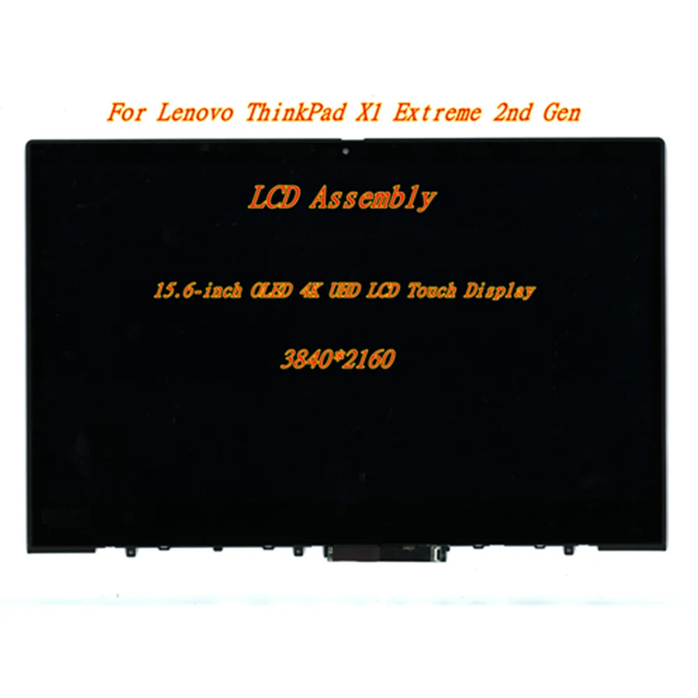 New/Orig For Lenovo ThinkPad X1 Extreme 2nd Gen Laptop 15.6 OLED LCD Touch Display Digitizer Screen Panel Assembly FRU:02HM884