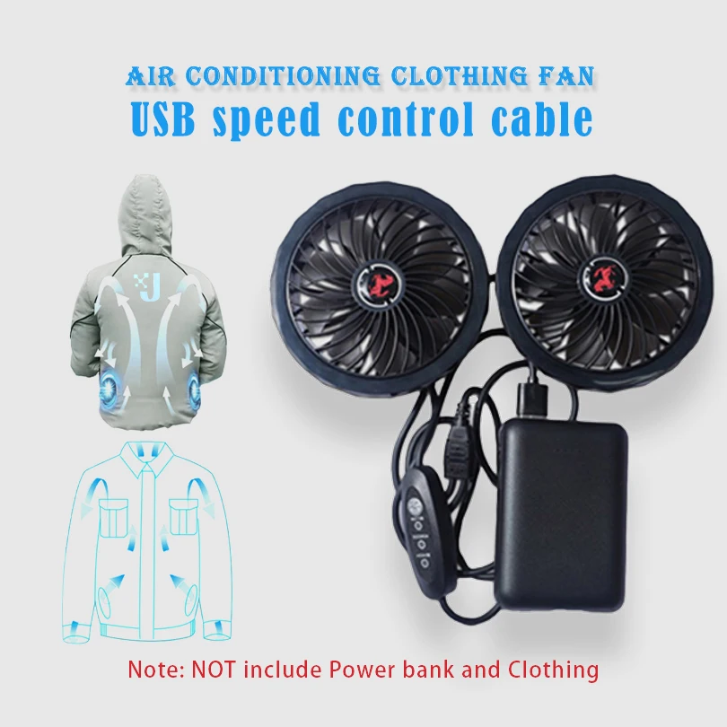 Air Conditioner Fan Outdoor Summer Coat Men 5V Air Conditioning Fan With Usb Cable USB Fan Cooling Jackets Men