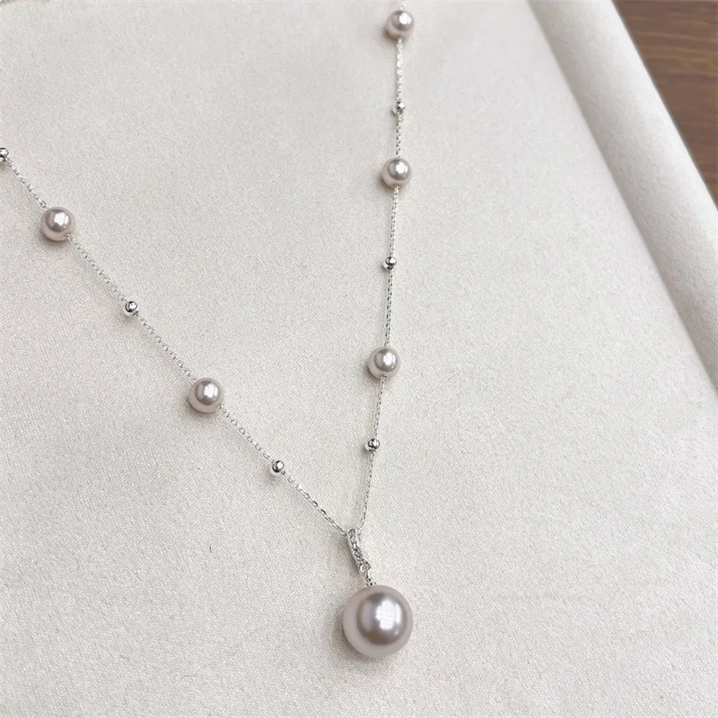GANPUP Trendige Funkelnde Strass-V-förmige Anhängerkette für Damen, Modisches Neues Halsketten-Schmuckstück, Partygeschenk – Detail 2