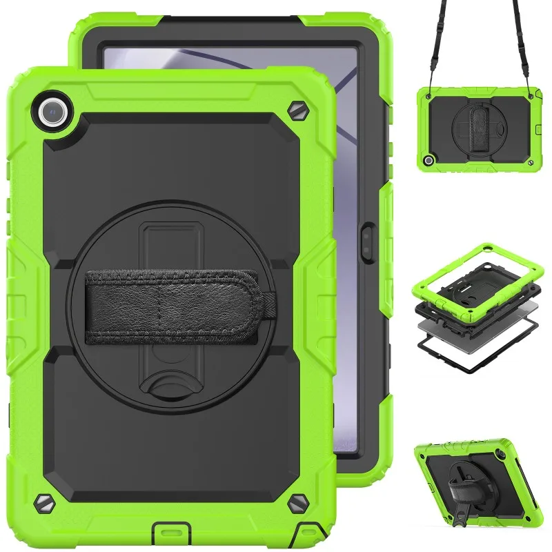 Tablet Hand Strap Case For Samsung Galaxy Tab S9 Ultra S9 Plus S9 Heavy Duty Holder Stand Protective Cover Shockproof Armor Case