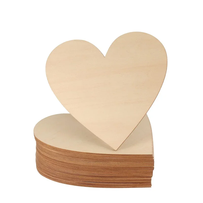 

1-15cm Wooden Hearts Shapes Wood Heart Cutout Decorate Valentines Craft, DIY Wood Ornaments for Wedding, Wooden DIY Christmas