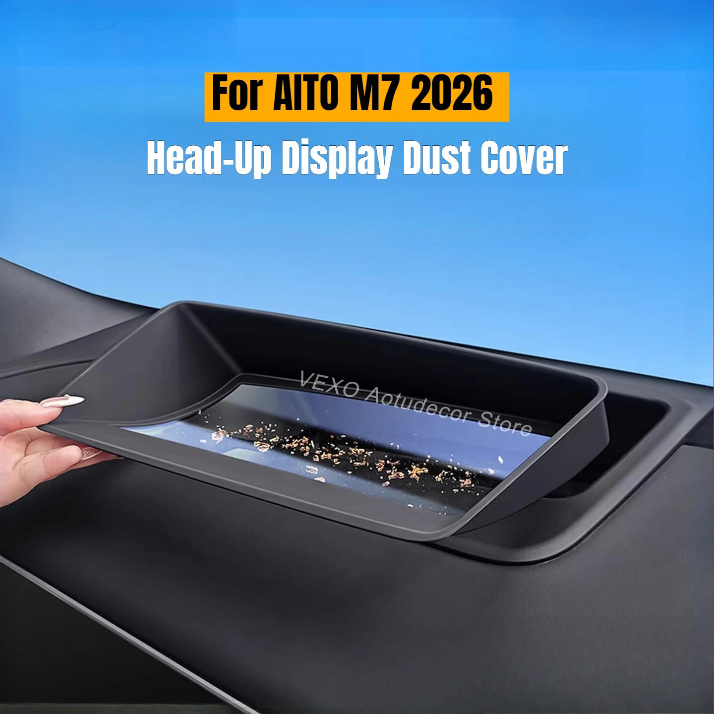 

For AITO M7 2026 Pro Max Ultra Car Head-Up Display Dustproof Protection Cover HUD Protector Anti-Glare Scratch-Resistant Cover
