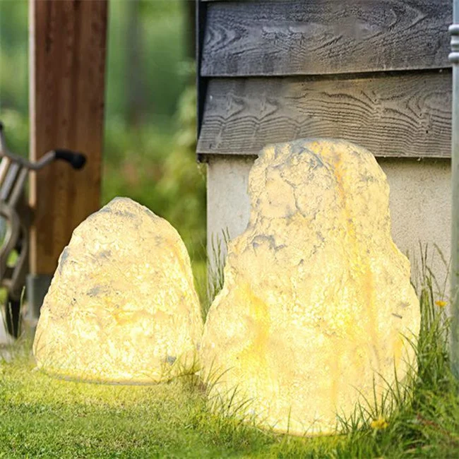 JYLIGHTIGN Outdoor Lawn Waterproof Lamp Garden Courtyard Park Hotel Decoration Simulation Stone Wiring Floor Lamp