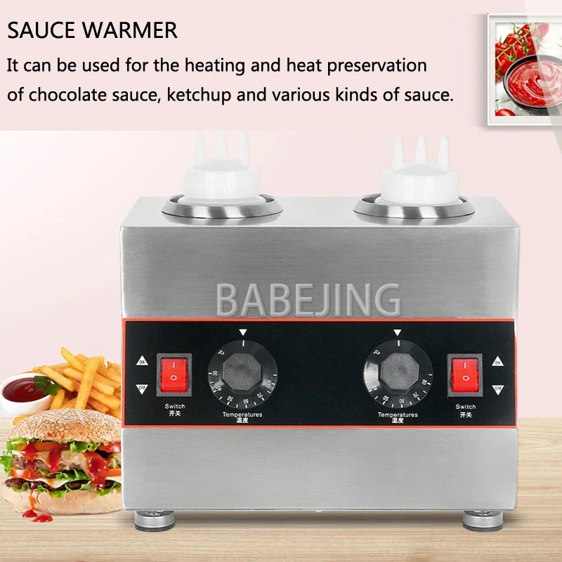 BABEJING Commercial Multifunctional Sauce Heater, Electric Cheese Chocolate Sauce Heater, Stainless Steel Dispensing Machine