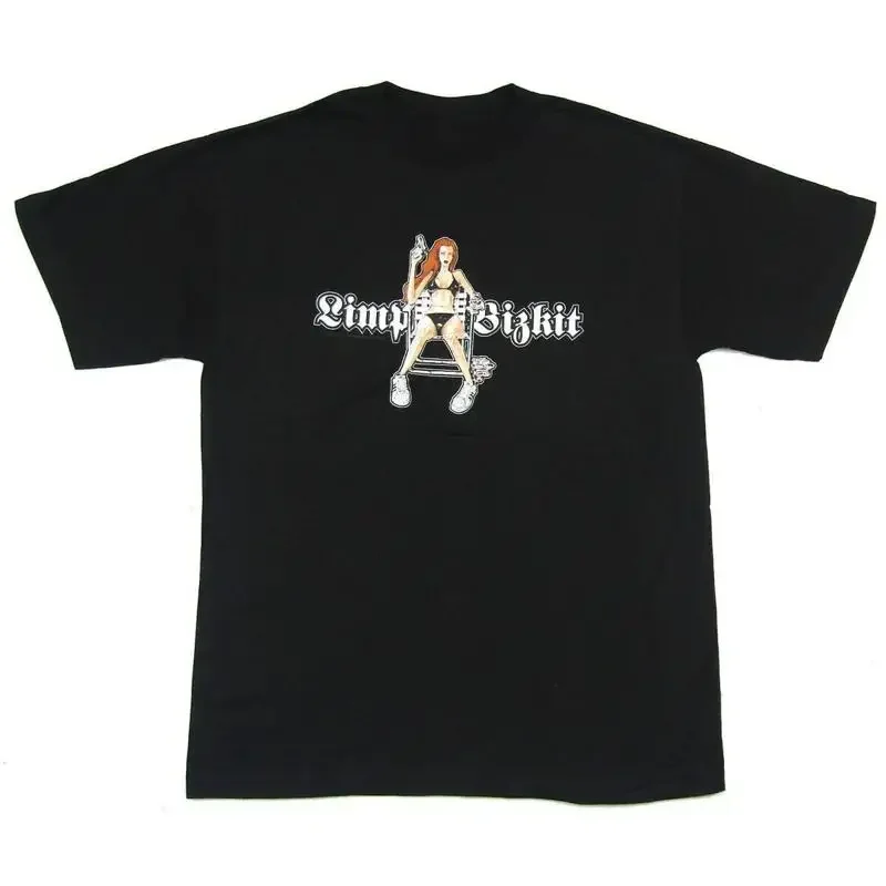 Vtg Limp Bizkit Bikini Girl Cotton Black All Size T Shirt