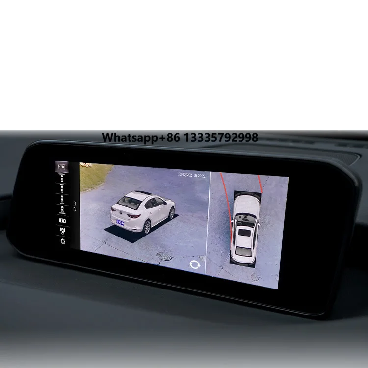 

Sinjet 360 Degree AHD Panoramic Bird View Parking Security System Recording Original Screen 3D Car Waterproof for Mazda 3