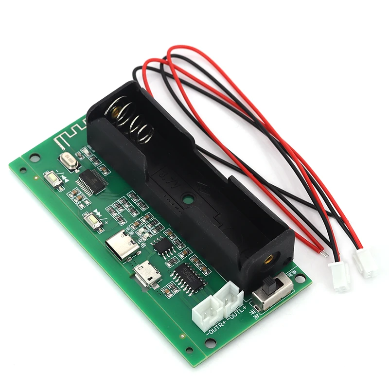 1/5/10Pcs PAM8403 Bluetooth 5.0 Audio Amplification Board of Dual-channel 3W+3W Stereo Sound with 18650 Battery Holder
