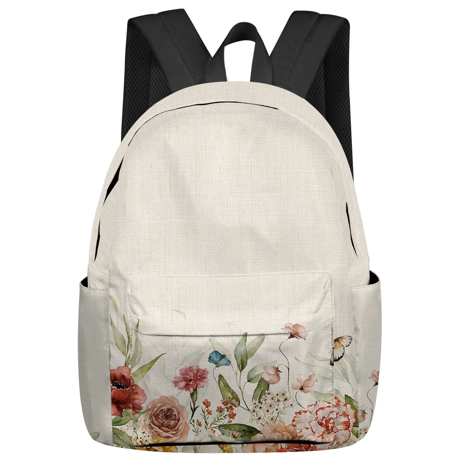 

Spring Flower Rose Student School Bags Laptop Custom Backpack For Men Women Female Travel Mochila