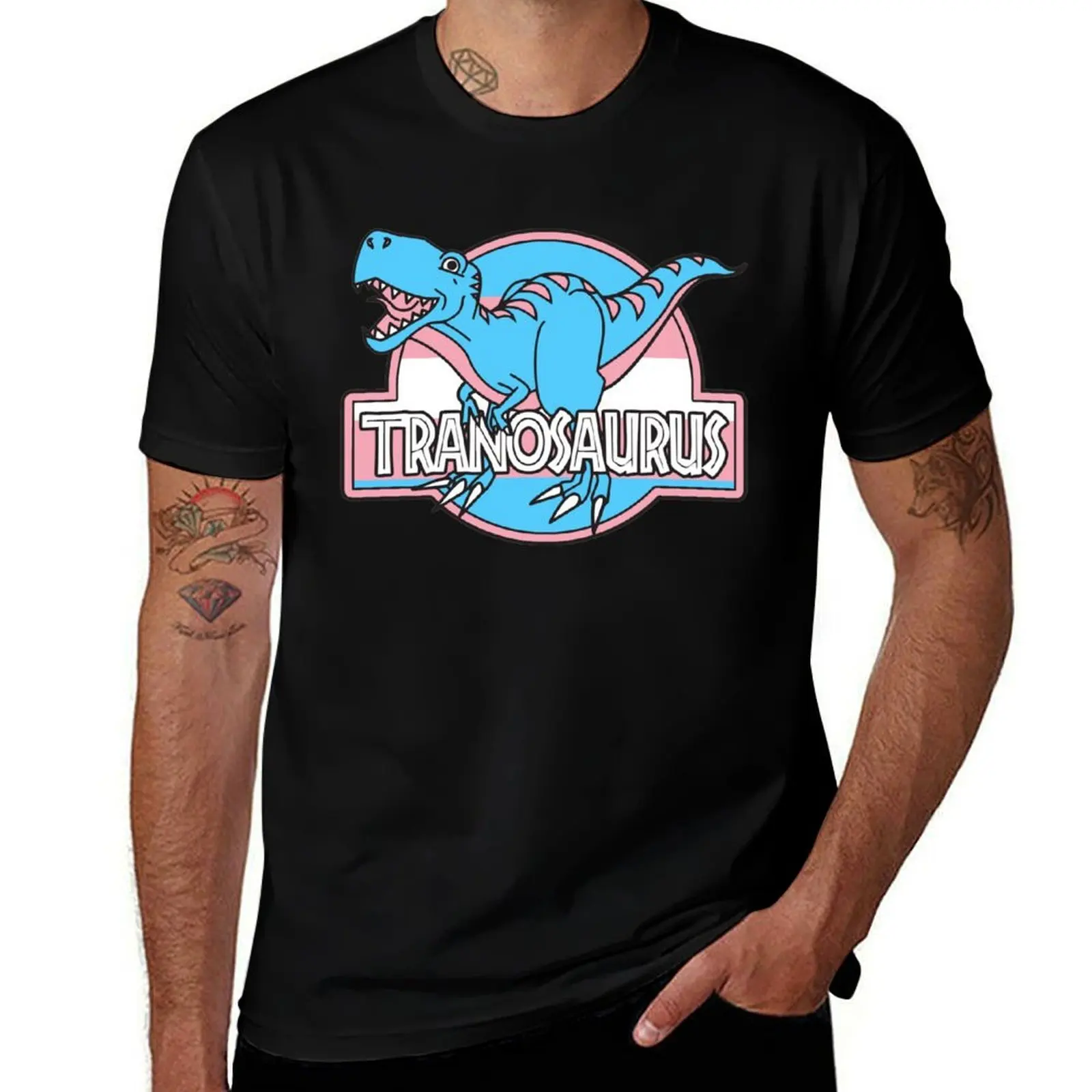 

Tranosaurus - Transgender Pride Tyranosaurus T-Shirt man t shirt heavy cotton t shirt man designer T-Shirt
