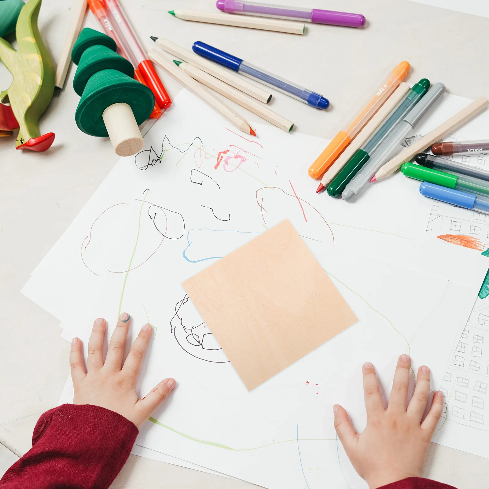 

20Pcs Natural Basswood Panels Blank Wooden Slices Safe for Versatile Use Creative Expression Rustic Sign Blanks