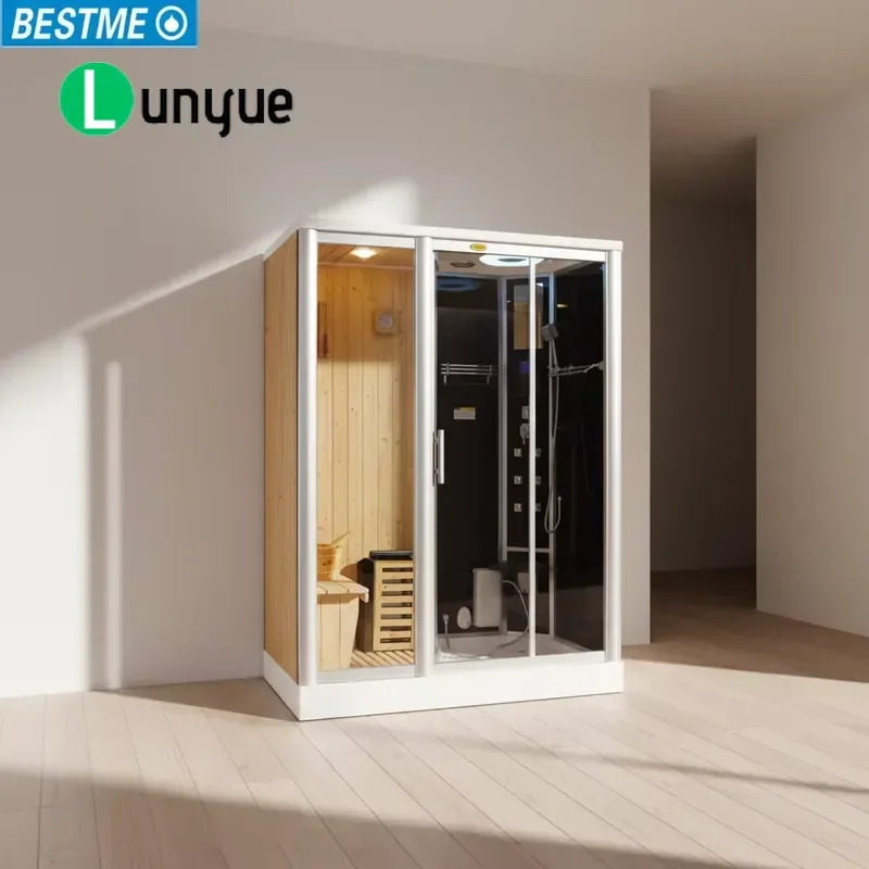Modern Acrylic Electric Steam Cabinet Wet Sauna Room with Computer Control Panel for Home Spa Wellness Relaxation Durable