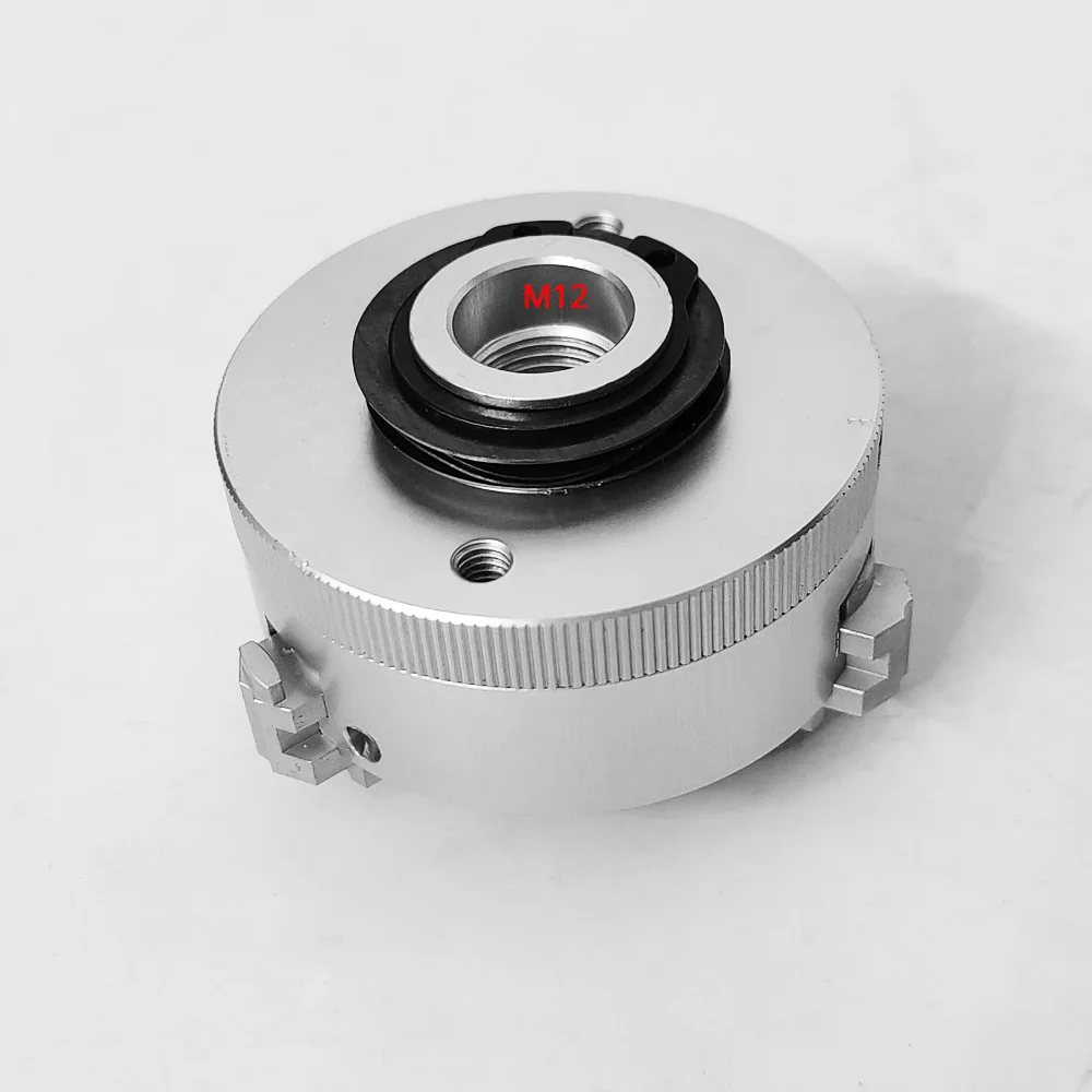 Mini mandrino a tre griffe da 48 mm per smerigliatrice da banco per tornio Trapano elettrico Mandrino per tornitura per lavorazione del legno autocentrante in lega di alluminio