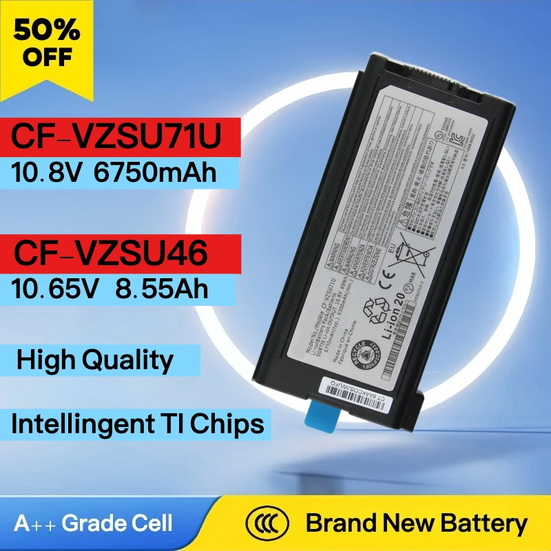 

6750mAh NEW Replacement Battery CF-VZSU71U CF-VZSU46 CF-VZSU71R For Panasonic Toughbook CF-52 CF-53 CF-29 CF-30 CF-31 Laptop
