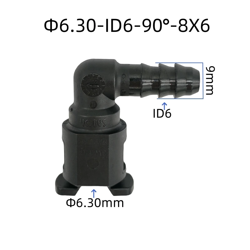 6.30 ID6 fuel line quick connector plastic SAE plastic joint for petrol and diesel original auto parts 2pcs a lot
