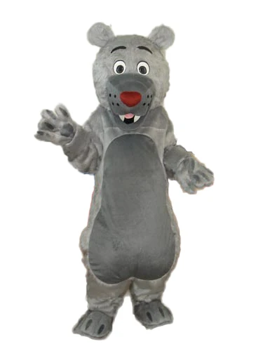 New Adult Character Long-haired Gray-mouth Bear Mascot Costume Halloween Christmas Dress Full Body Props Outfit Mascot Costume