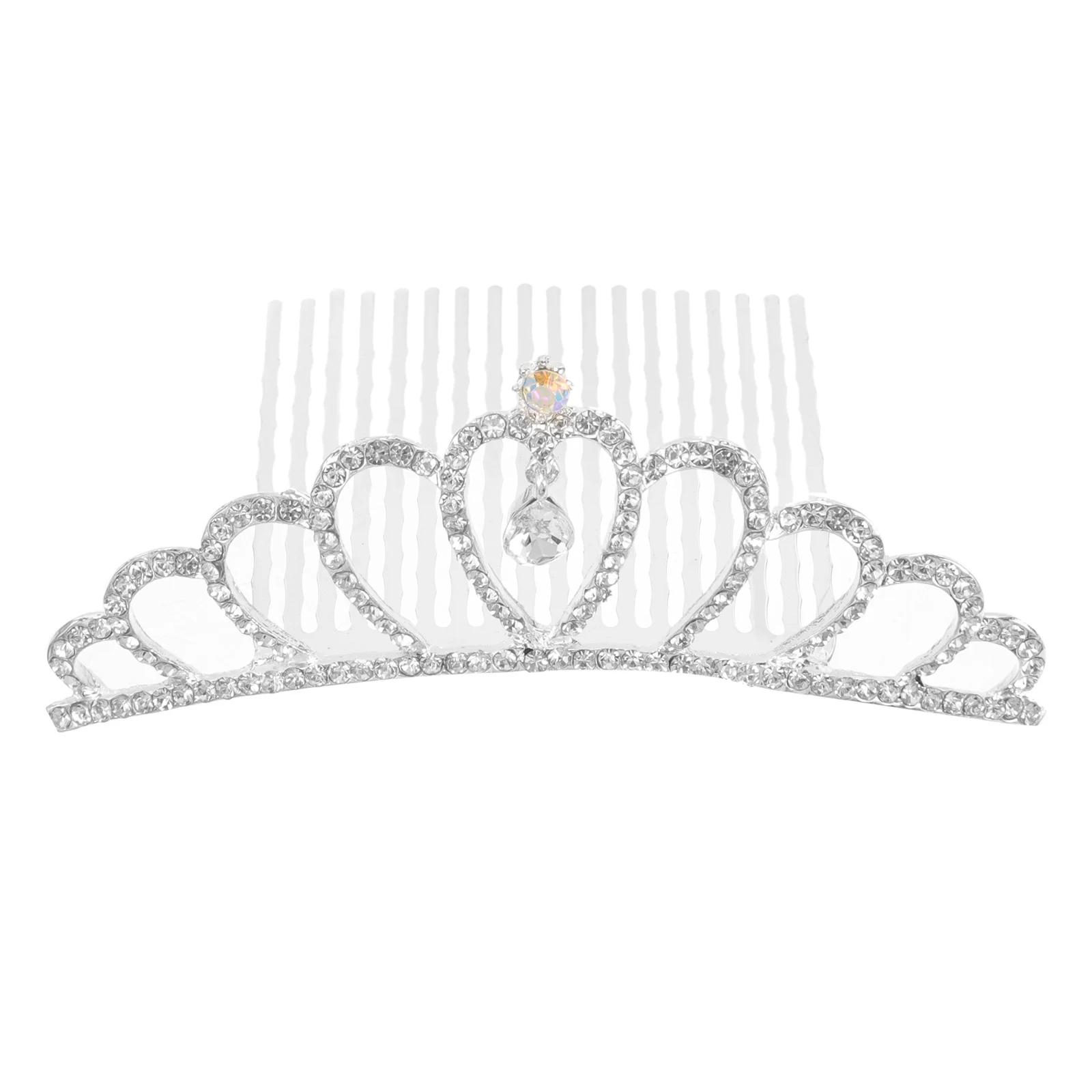 

Rhinestone Crown Hair Comb Elegant Girl Crown Decorative Hair Accessories for Wedding Party Birthday Girl Tiaras