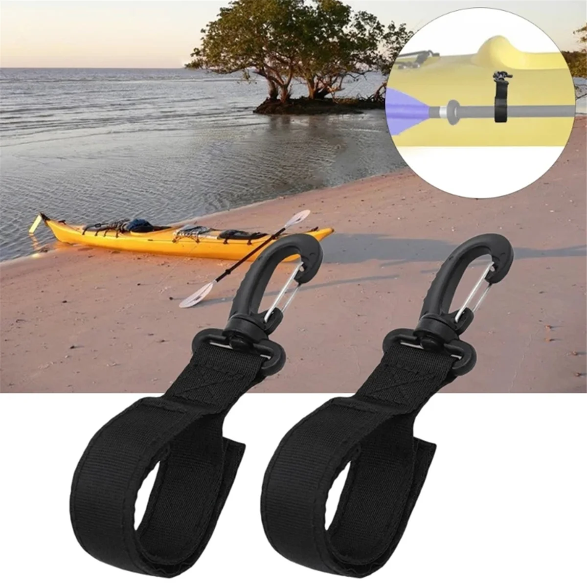 Paddle Storage Clip Paddle Holder Kayak Boat Fishing Rod Holder Clip,Inflatable Boat Paddle Oar Strap Webbing