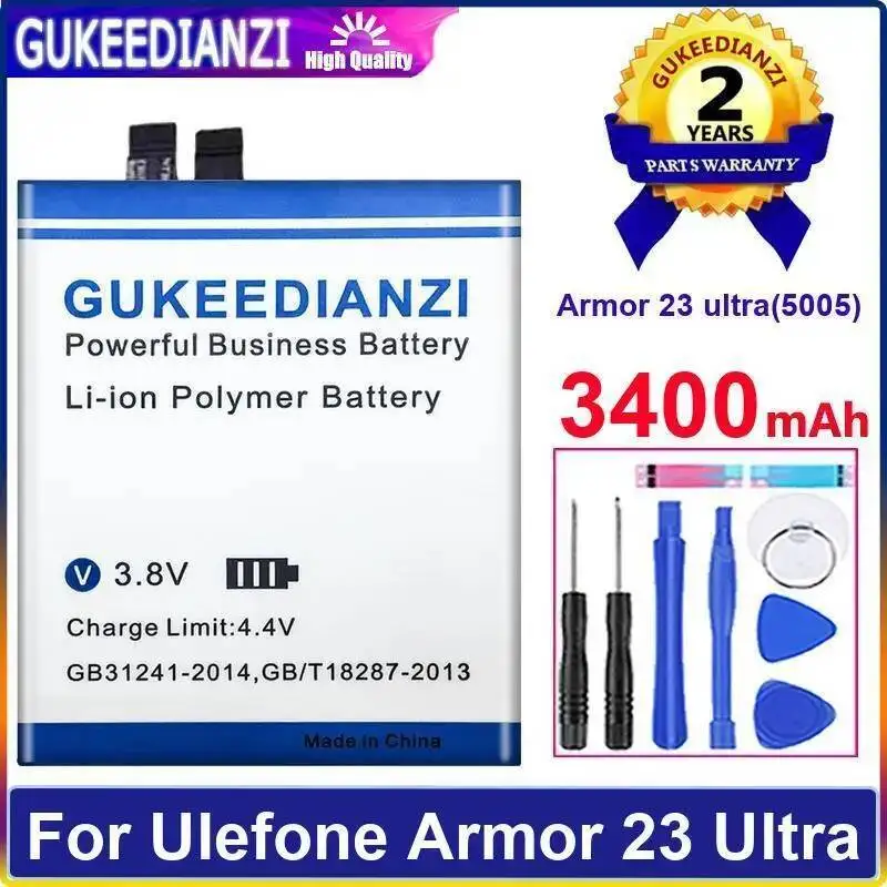 

For Ulefone Armor 23 Ultra 5005 High Capacity 3400Mah Mobile Phone Battery Reliable Power Supply