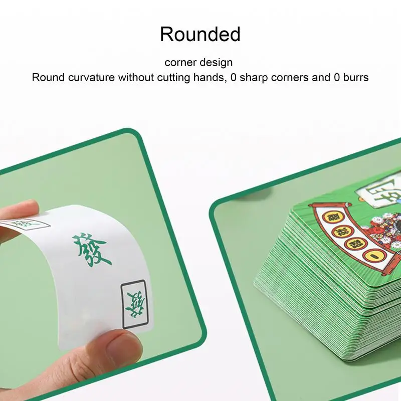 Chinese Mahjong Card Game Waterproof Mah Jong Playing Card Classic Game 144-Card Deck Mahjong Playing Card For Family Gatherings