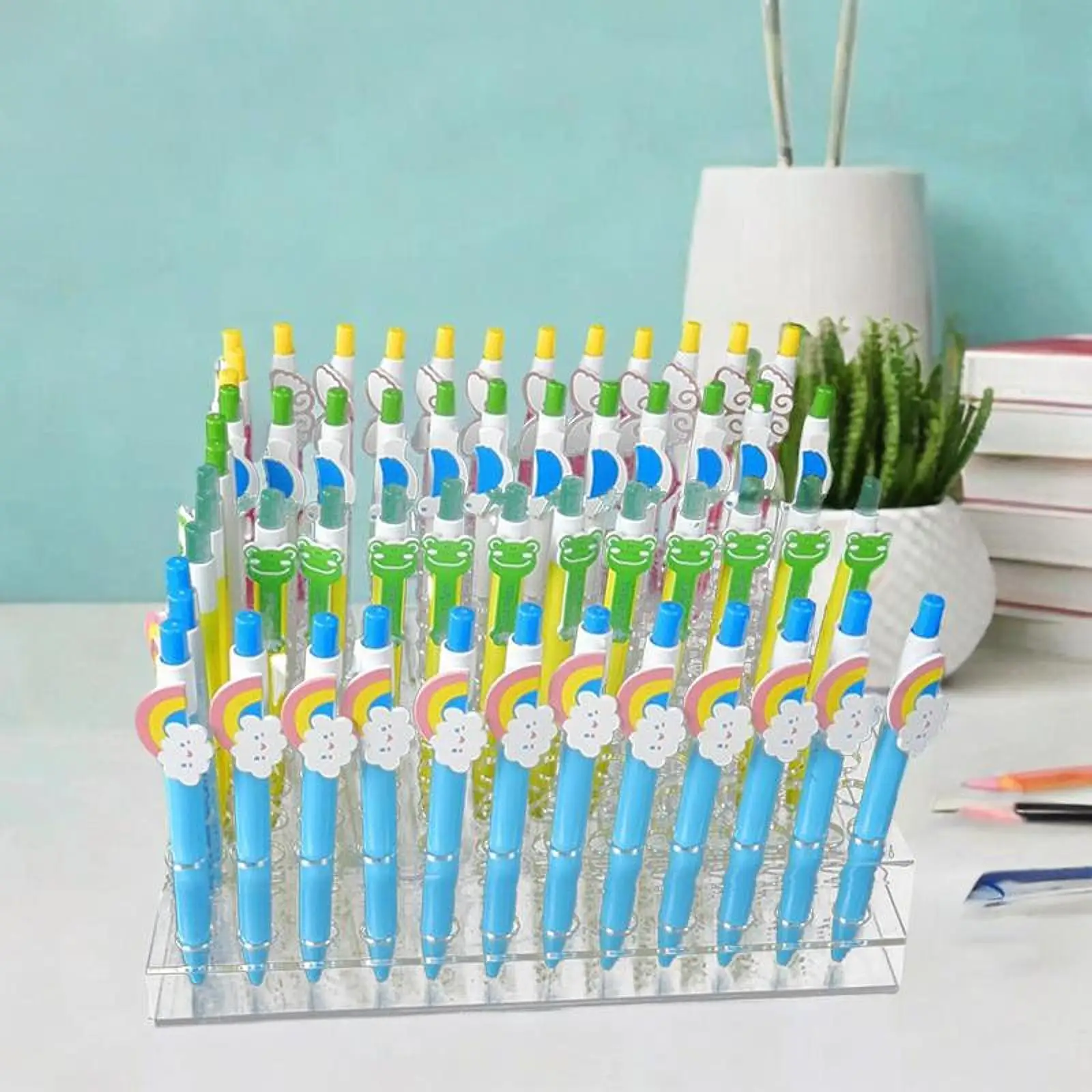 Square Stationery Display Case Art Marker Organizer for Home Vanity Table