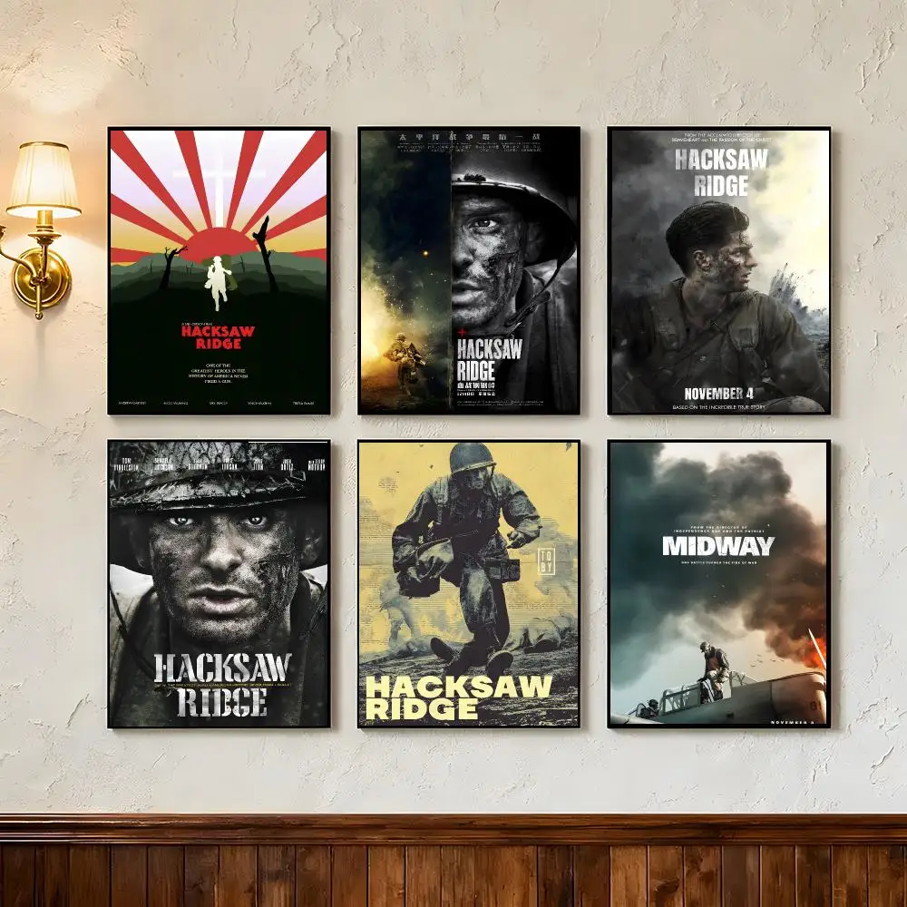 Movie Hacksaw Ridge Poster Wall Art Poster Prints Home Wall Decor Gift for Living Room, Bedroom Bar & Parlor
