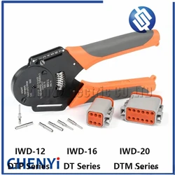 1pcs Crimper Harley Cater piller Hand Tool for Deutsch connector DT DTM DTP Pins w2 Pliers 18/16/14 AWG IWD-12 16 20