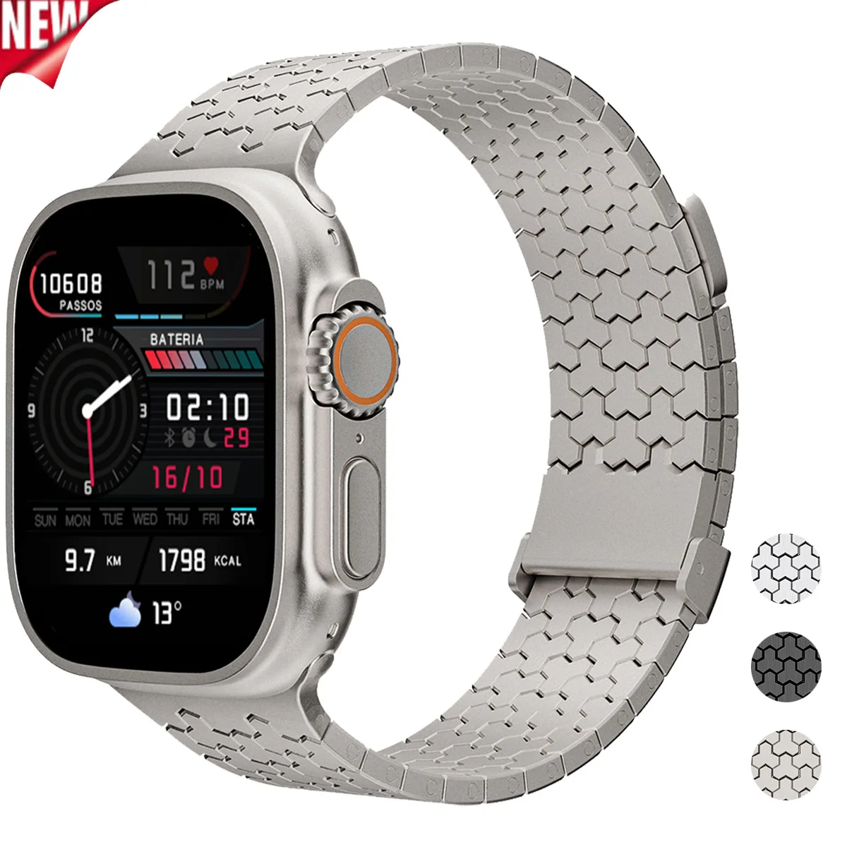 Luxuriöses Metallarmband für Apple Watch Ultra 3 49mm 44 45 40 41 46mm Magnetisches Edelstahlband für Iwatch Series 11 10 9 8 7 SE3