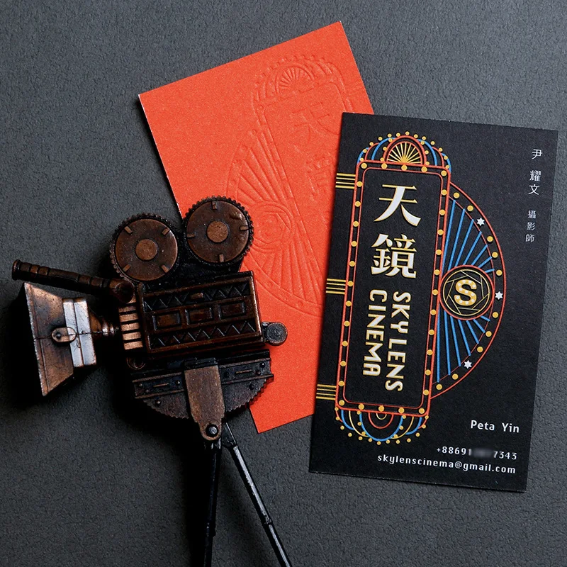 مخصص. بطاقات عمل منقوشة، بطاقات تصميم احترافية، أعمال إنتاج ورقية متخصصة من القطن السميك #5