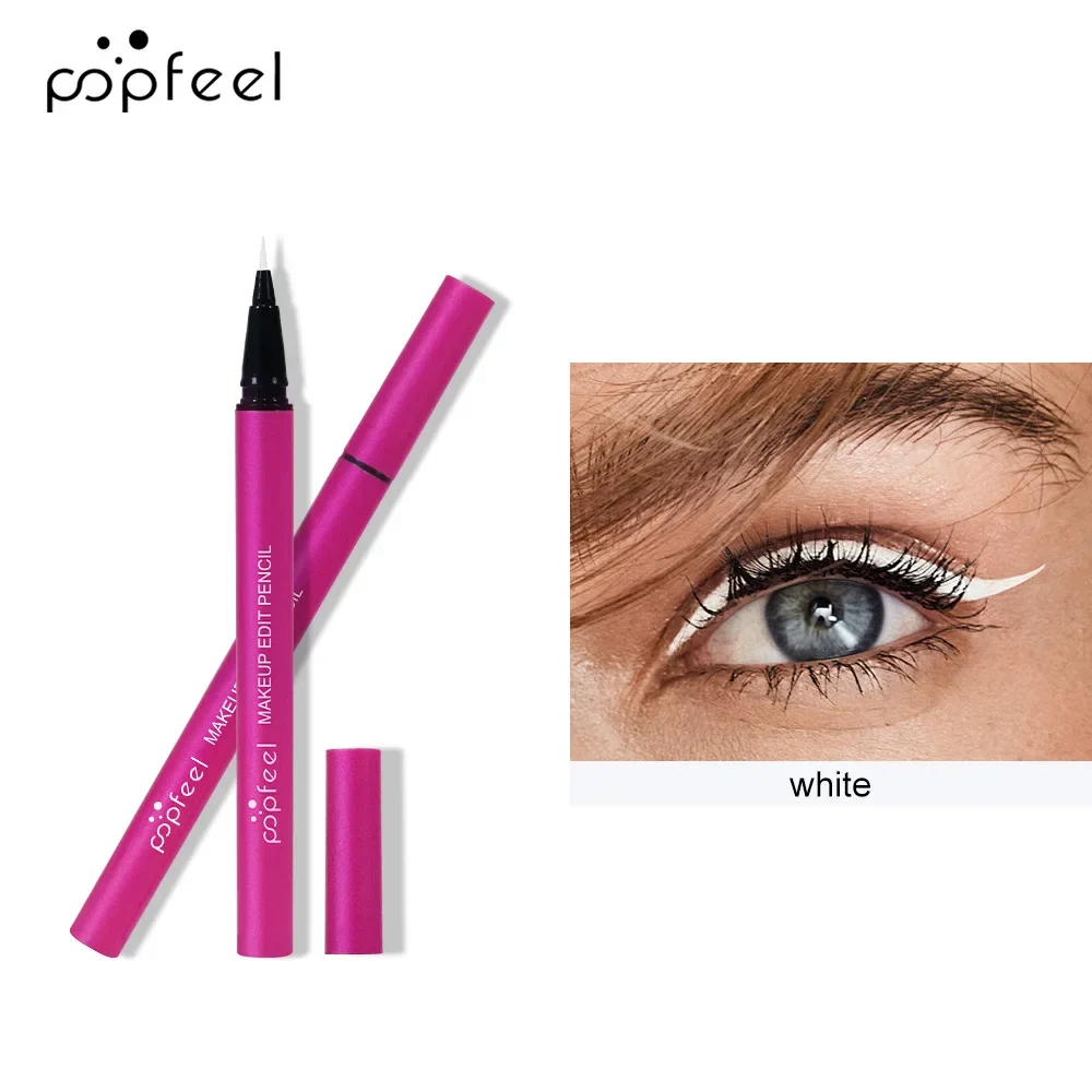 Bestverkopende Popfeel Zwart Sneldrogend Blijvend Ultradunne kop Vloeibare eyelinerpotlood Make-up Vlekbestendige eyelinerpen