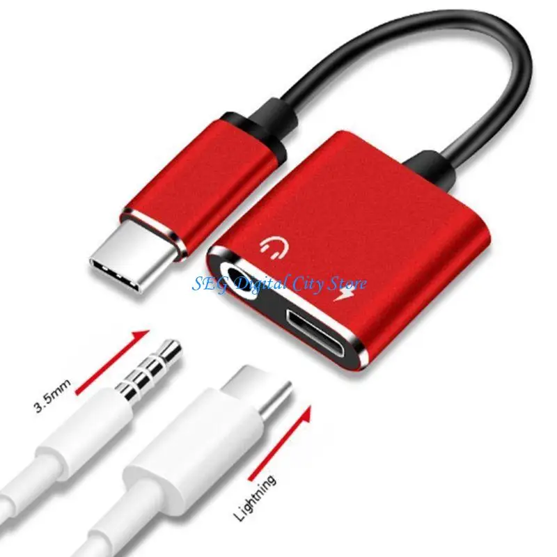 U75B Type-C to 3.5mm Headphone Adapter Type C Adapter Aux Adapter cable 5V Output Type-C Adapter Fireproof TPE