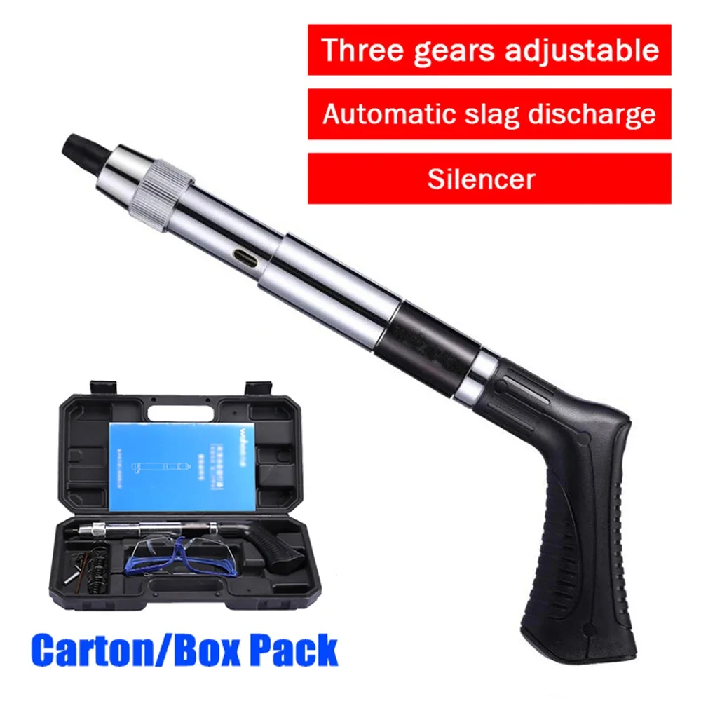 

Mini Nail Gun Rivet Tool 3Gears Power Adjusted Automatic Slag Silencer Nail Rivet Gun for Concrete Wall Anchor Wire Slotting