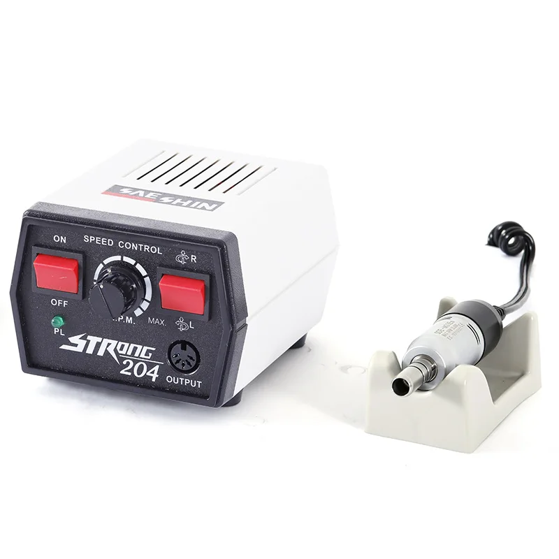 Micromotor Dental eléctrico para pulido de laboratorio, pieza de mano fuerte tipo E 204, 35000RMP