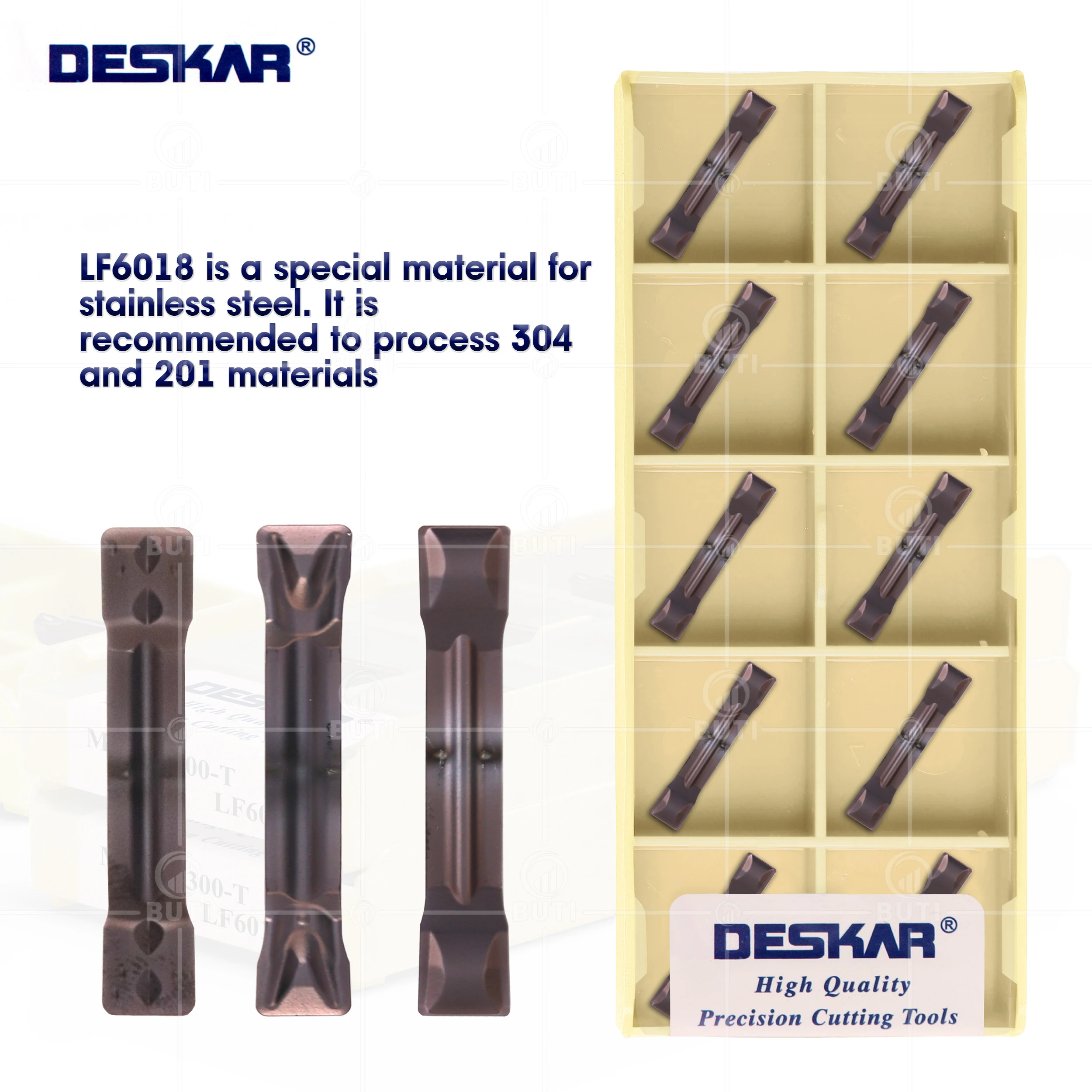 Deskar 100 Original Mgmn150 200 250 300 400 500 600 -g -m -t -h Lf6018 Tornos Cnc de Alta Qualidade Carbide Cutting Grooving Inserts