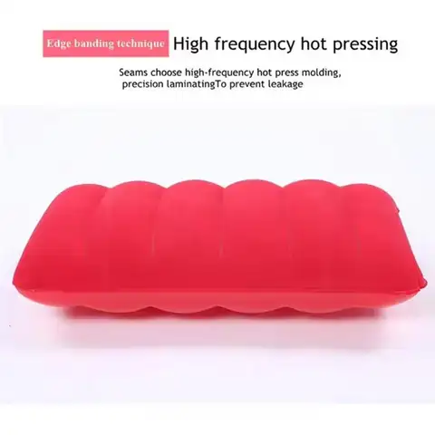 Portable Inflatable Pillow Outdoor Camping Air Cushion Sleep Cushion Foldable Travel Backrest Neck Support Cushion Relaxing Tool