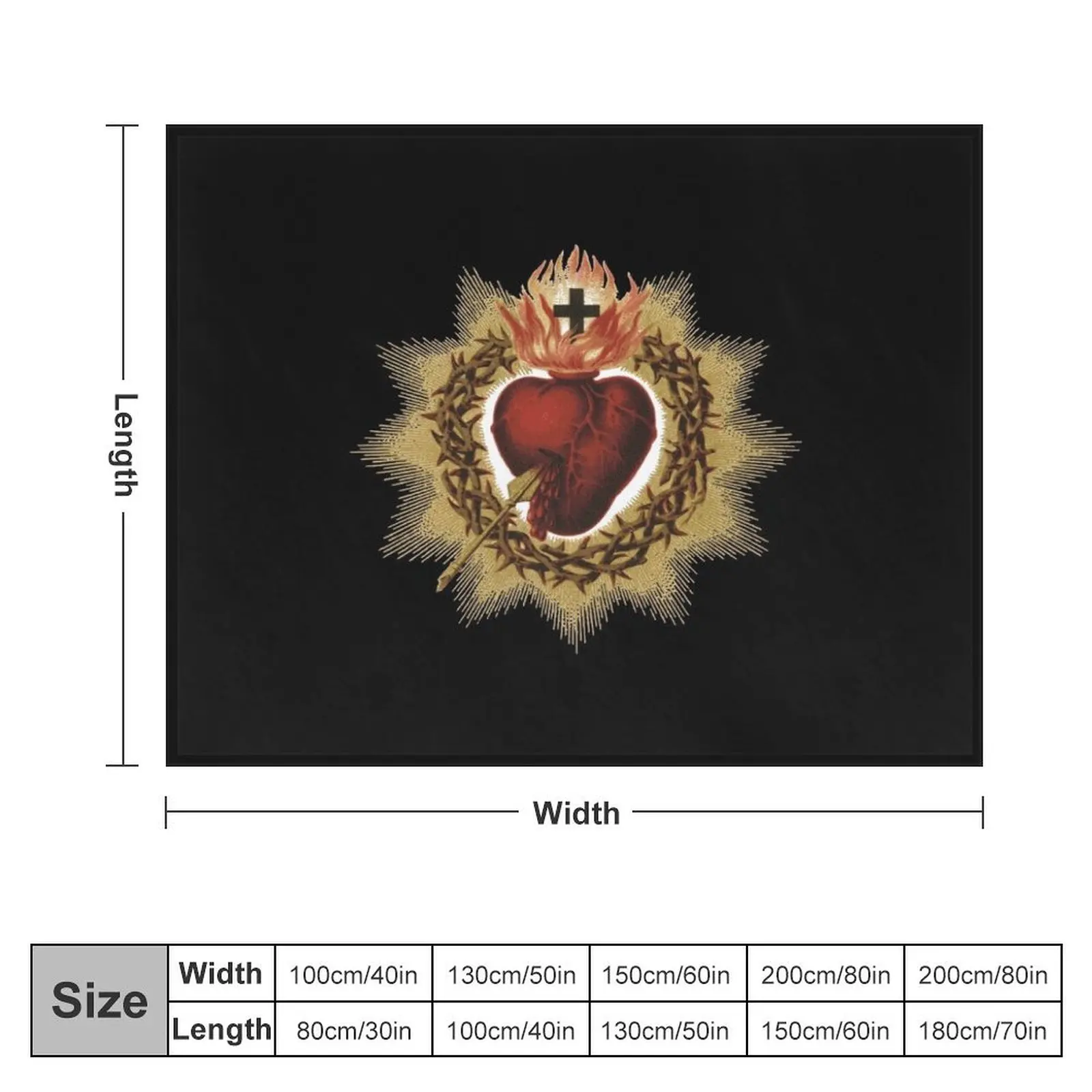 Sacred Heart of Jesus Catholic Throw Blanket Blankets Sofas Of Decoration Stuffeds Thermal Blankets