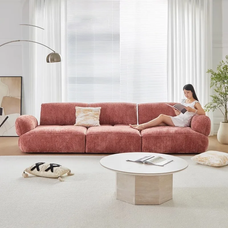Snail sofa, chenille velvet small apartment, home living room adjustable backrest module fabric