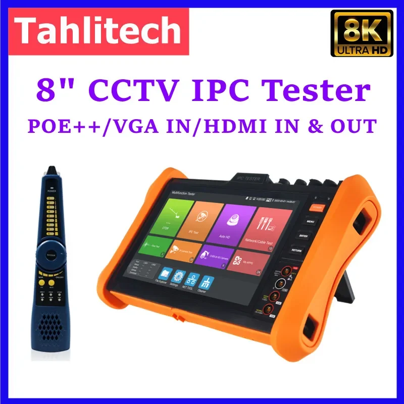 H12-MOVTADHSEF CCTV IPC Tester ip cctv tester cftv CVI / TVI / AHD/ HDMI / VGA / SFP /PoE All-in-one 8K H.265 IP Camera Tester