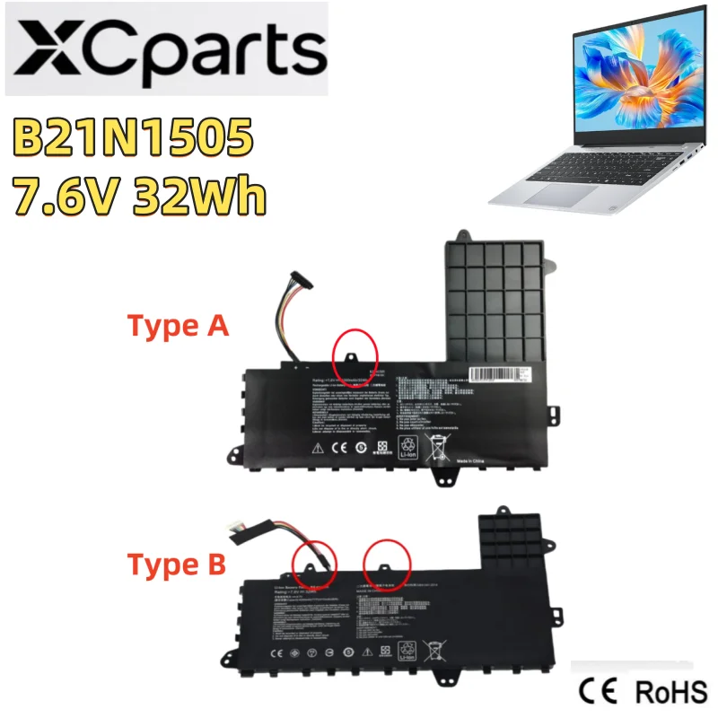 

New B21N1505 Laptop Battery 4Cell 7.6V 32Wh For ASUS VivoBook E402M E402MA E402S E402B E402N E402NA E402WA E402SA R417MA