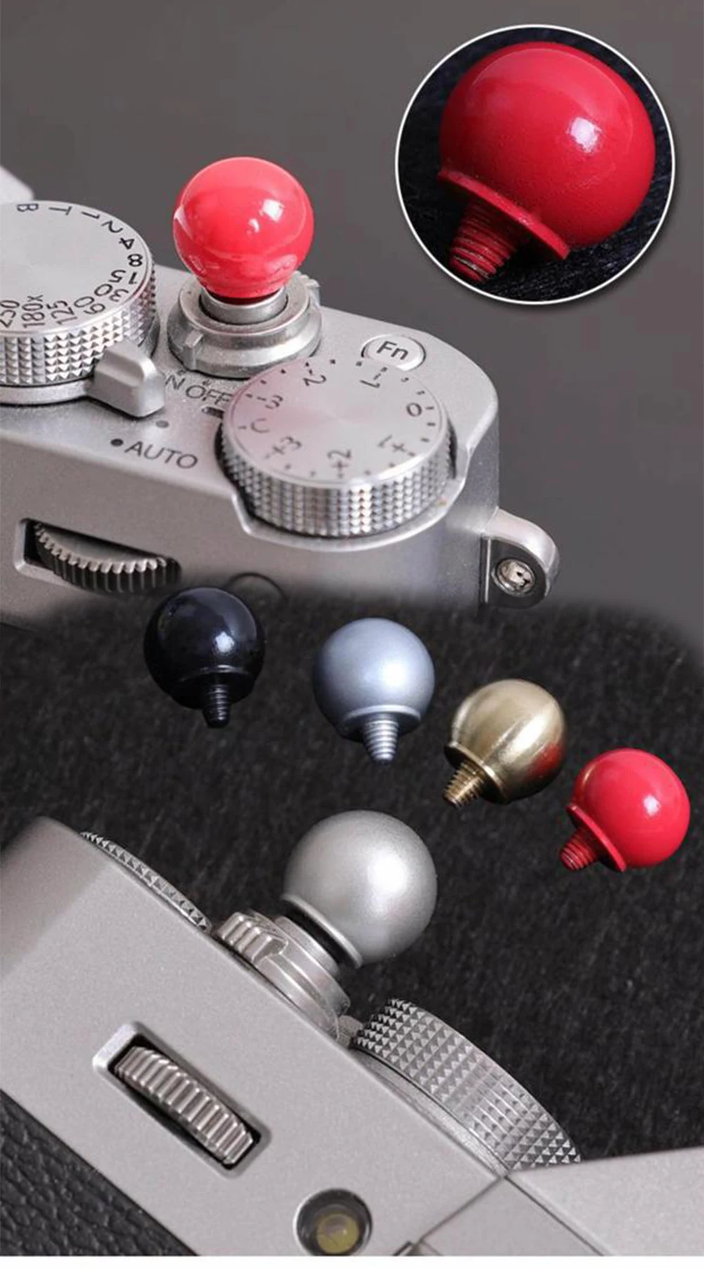 كرة تحرير مصراع الكاميرا ، زر الكاميرا ، مناسب لفوجيفلم XT50 XT30 XT20 XT5 XT4 XT3 XE4 XE3 XE2 X100VI V X100F X100T X100S X100 X30