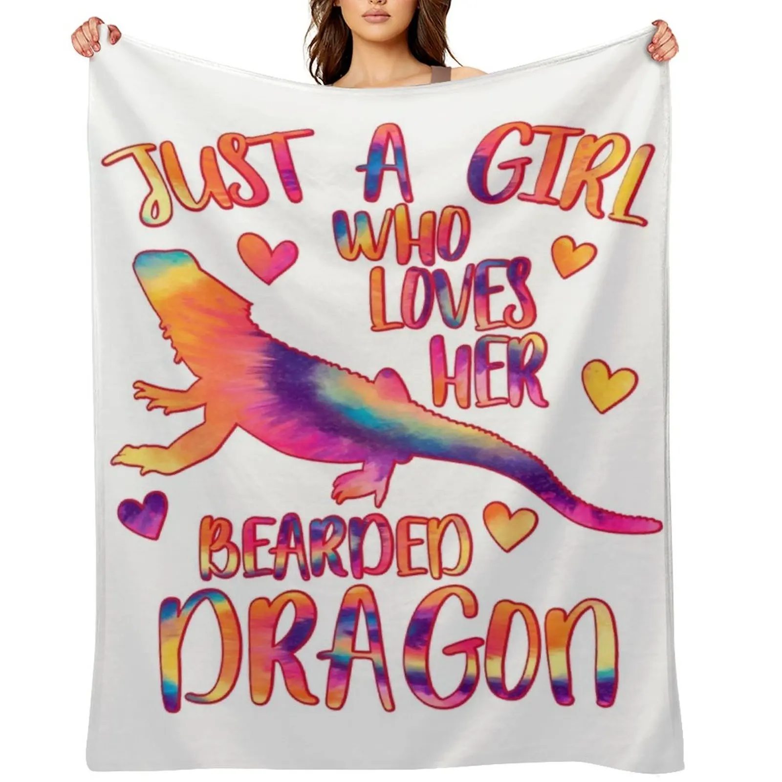 

Just a Girl who loves her Bearded Dragon Throw Blanket Moving Shaggy For Sofa Thin Multi-Purpose Blankets