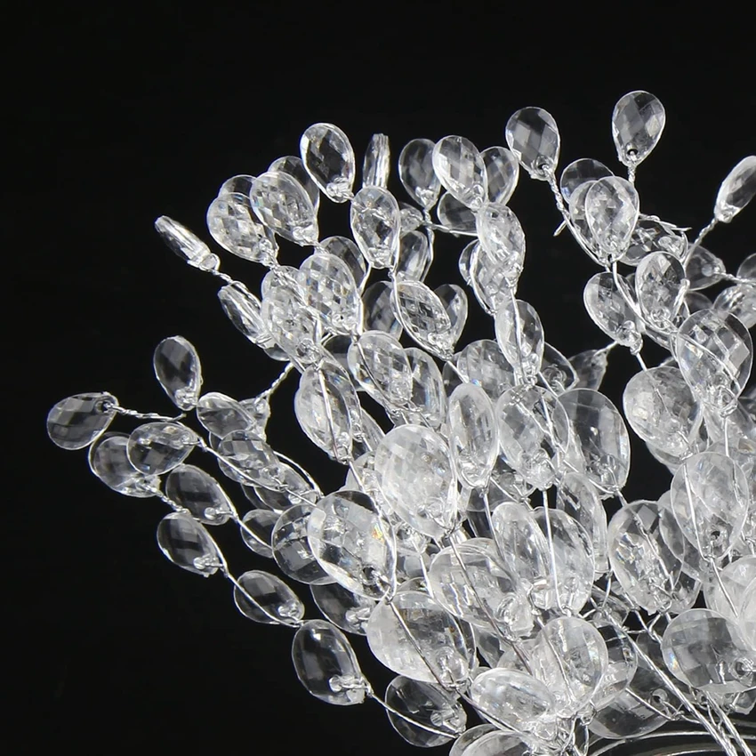 Artificial white crystal acrylic water droplet Hot sale christmas wedding bridal bouquet wreath hairpin DIY gift decor accessory