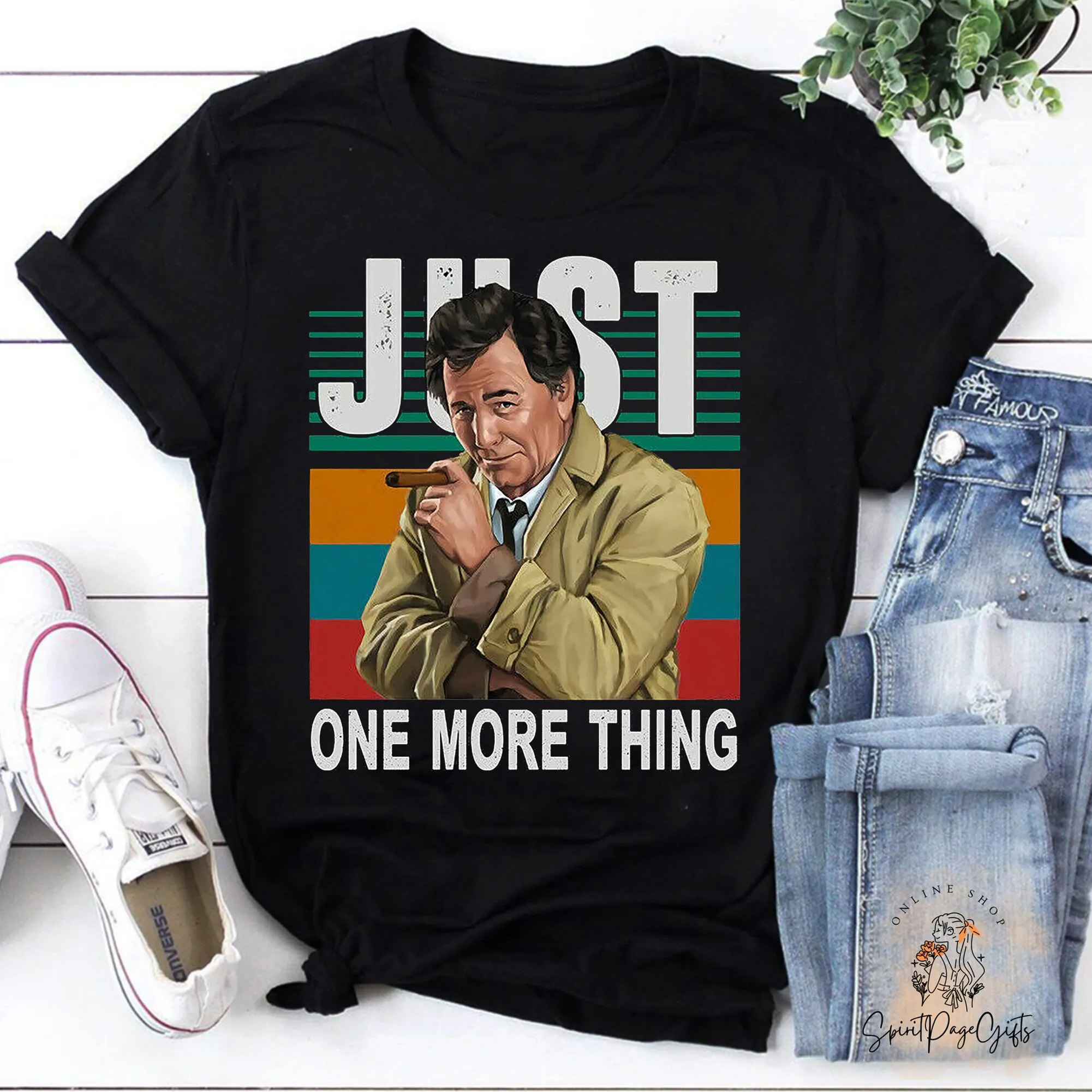 Columbo apenas uma coisa mais vintage camiseta detetive série de TV citação de filme