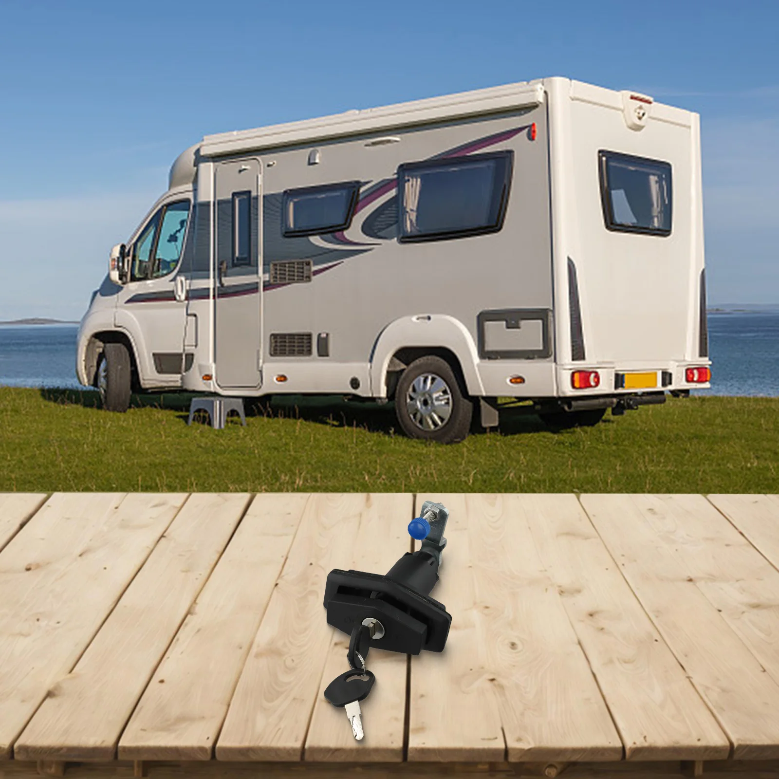 

Упрощенный процесс установки для этой надежной системы запирания отсеков для караванов с механизмом нажимного типа и двойным доступом по ключу