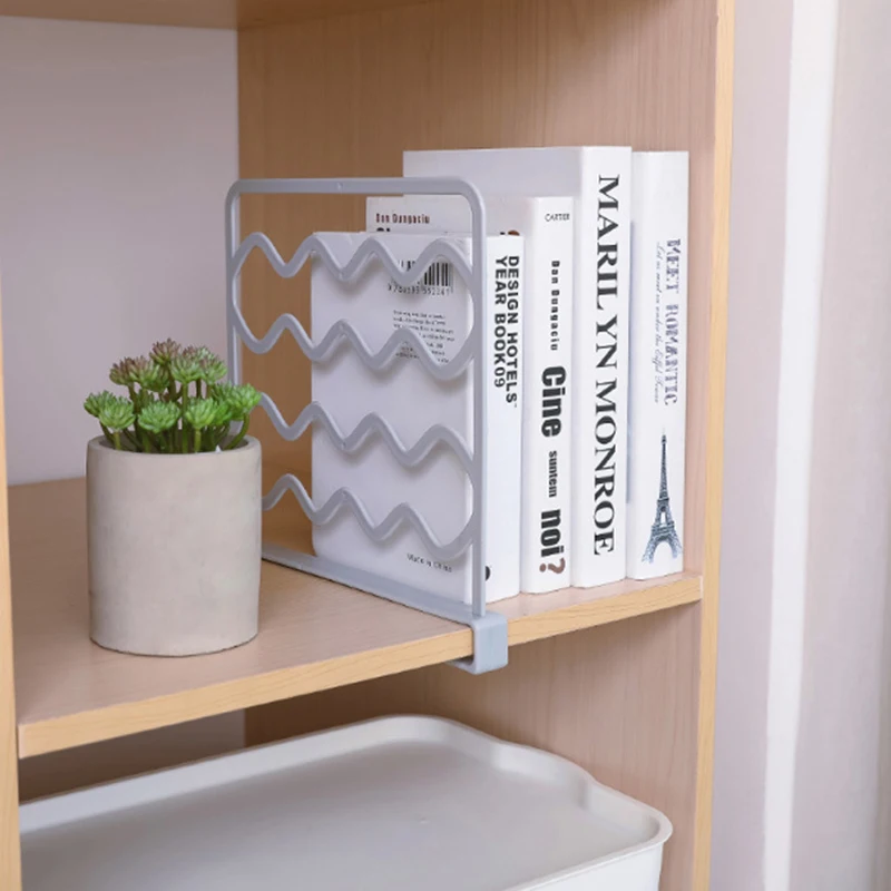 1PCS Wardrobe Separation Board Books Clothes Organizer Shelf Cabinet Tower Hanger Rack Closet Divider Stand Kitchen Accessories