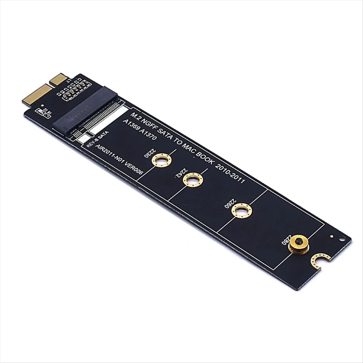 A40I M.2 NGFF SATA SSD Adapter for 2010 2011 A1369 A1370 M2 SSD Converter Card Support 2230 2242 2260 2280 M2 SSD