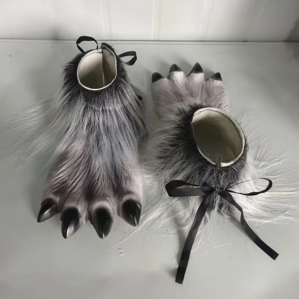 Werewolf Costume Kit Horror Halloween Wolf Mask Werewolf Claws Gloves Terror Role Play Prank Props Dress Up Cosplay Party Suit - view 5