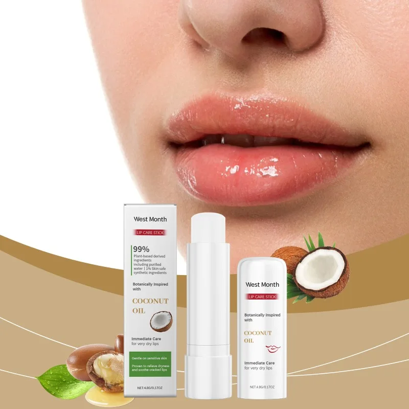 Kokosöl-Sheabutter-Lippenbalsam, entfernt dunkle Lippen, aufhellendes Melanin, langanhaltend, feuchtigkeitsspendend, pralleres Make-up, Schönheit und Gesundheitspflege